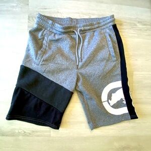 Ecko Gray and Black Men's Shorts
